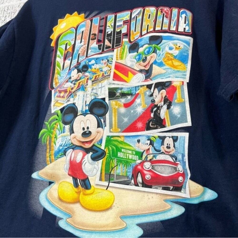 Disney Mickey Mouse California La Graphic Tee Disneyland Parks Shirt Navy Unisex